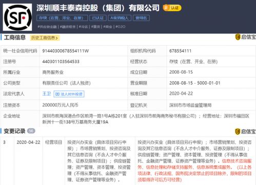 順豐泰森控股集團(tuán)業(yè)務(wù)版圖再拓展，新增信息技術(shù)咨詢與系統(tǒng)集成服務(wù)